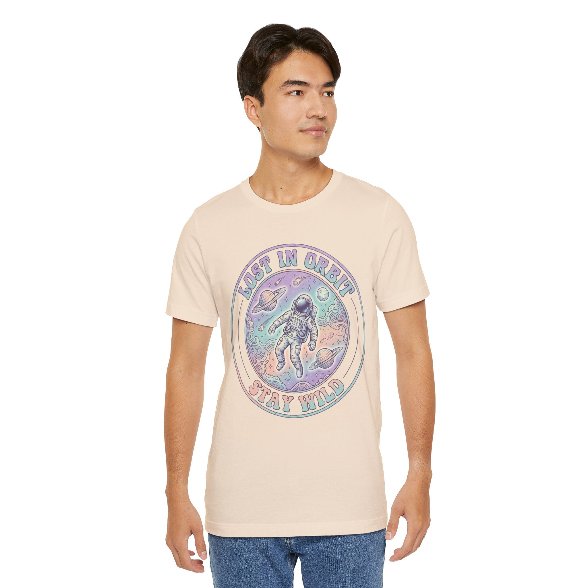 Astronaut T-Shirt — "Lost in Orbit Stay Wild" Vintage Space Tee