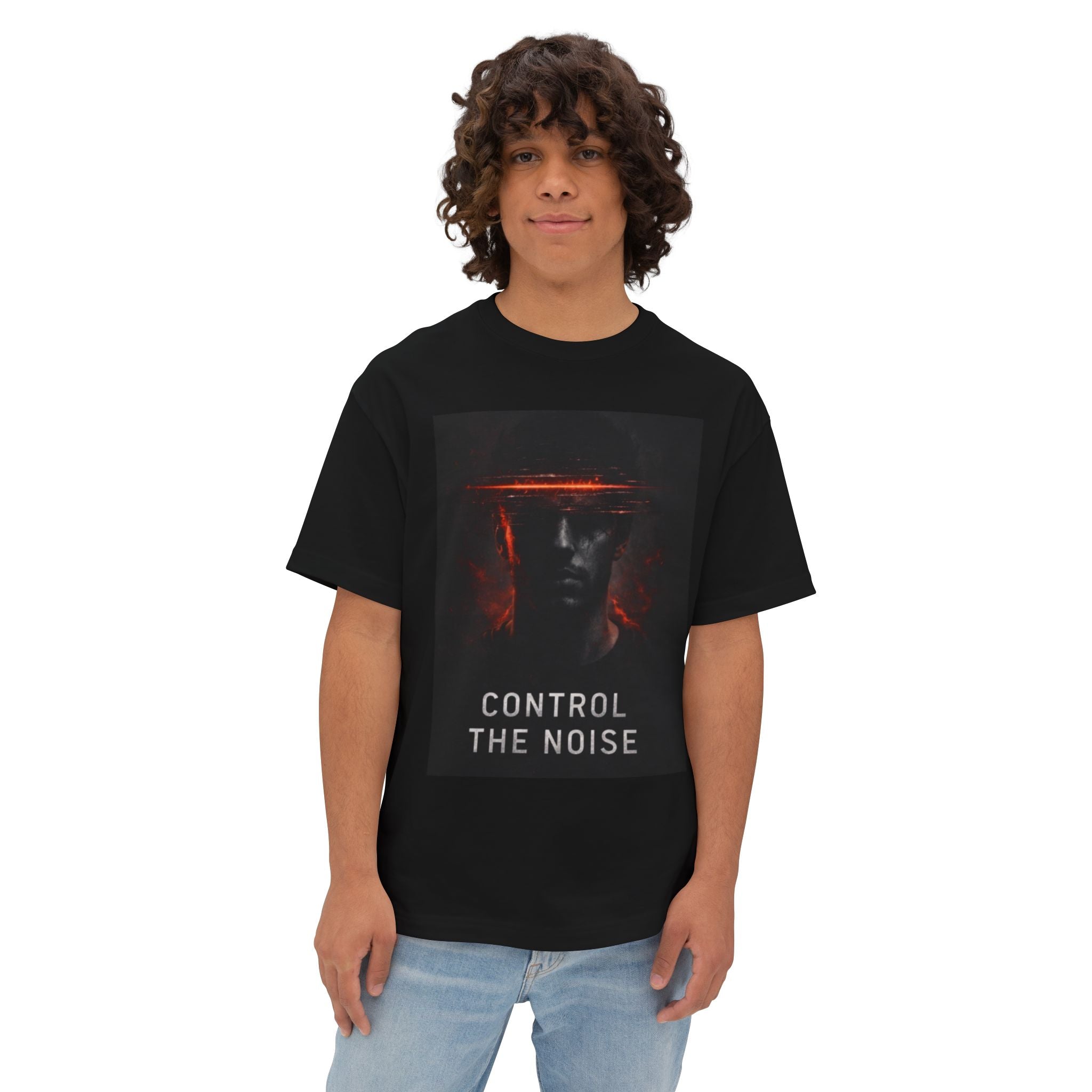 Control the Noise Boxy Tee — Oversized Graphic T-Shirt