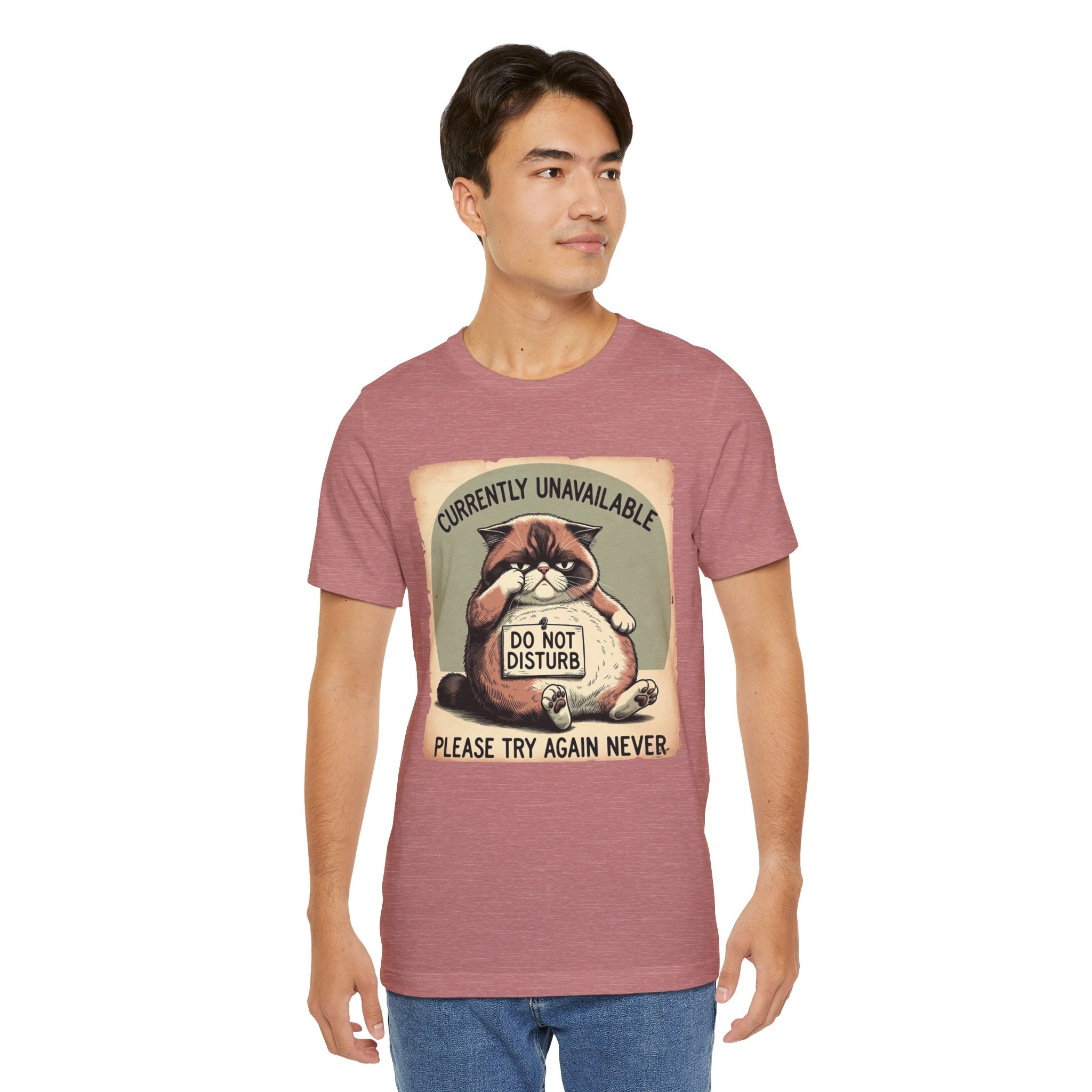 Currently Unavailable Cat T-Shirt | Funny Lazy Cat Tee | Do Not Disturb Shirt | Introvert Humor Graphic Tee | Gift for Cat Lovers