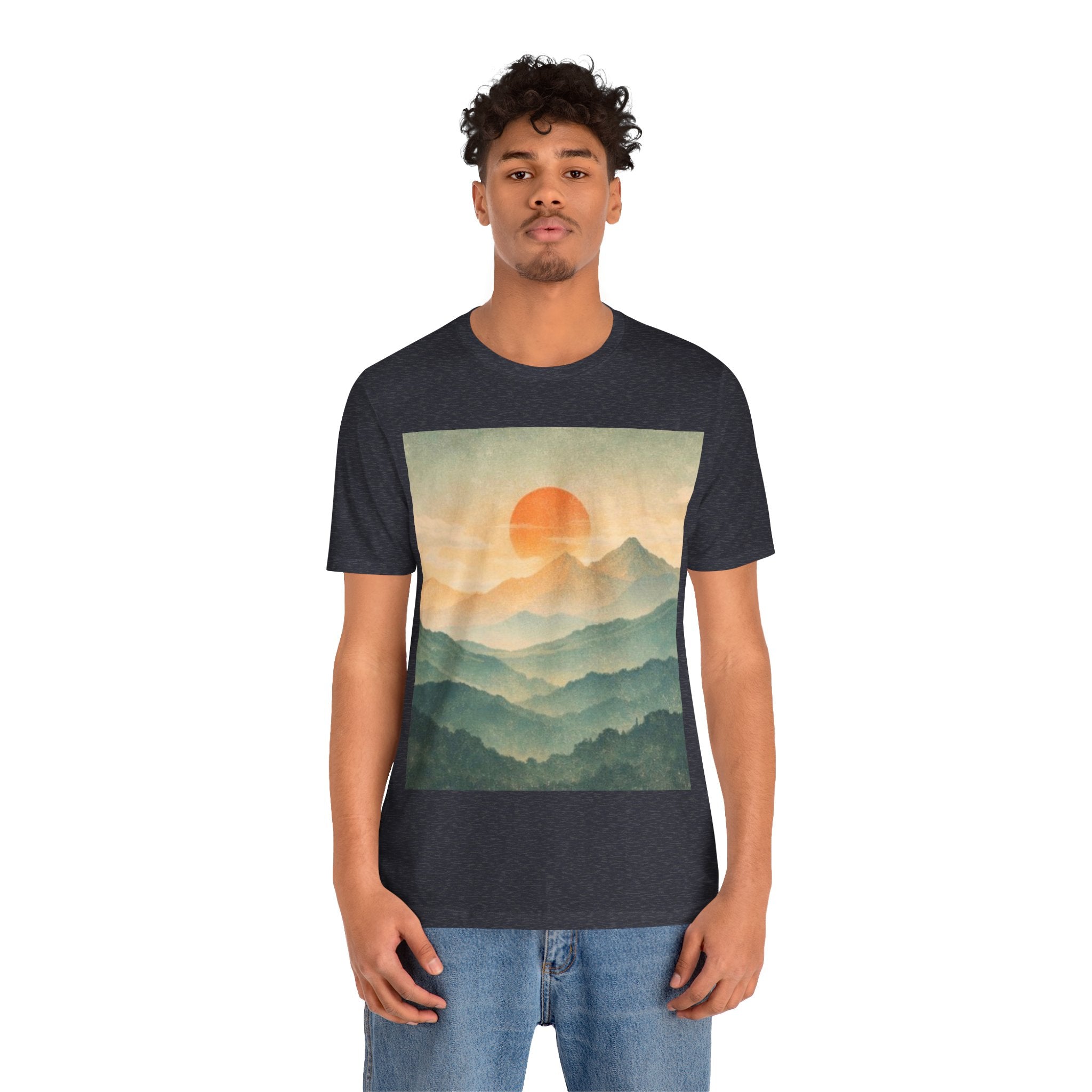 Sunset Serenity Mountain —Outdoor Graphic T-Shirt