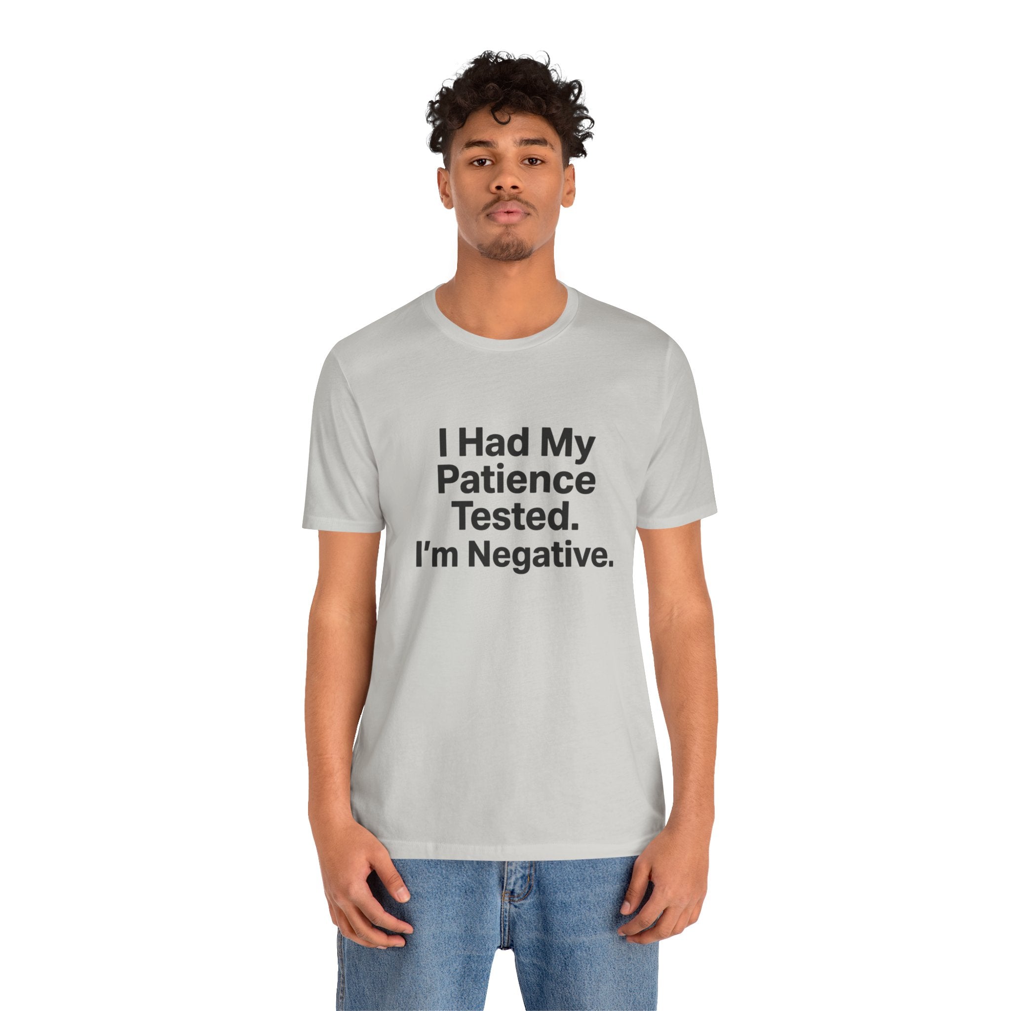 Patience Negative Graphic T-Shirt — Minimal Typographic Tee for Calm, Mindfulness & Everyday Wear