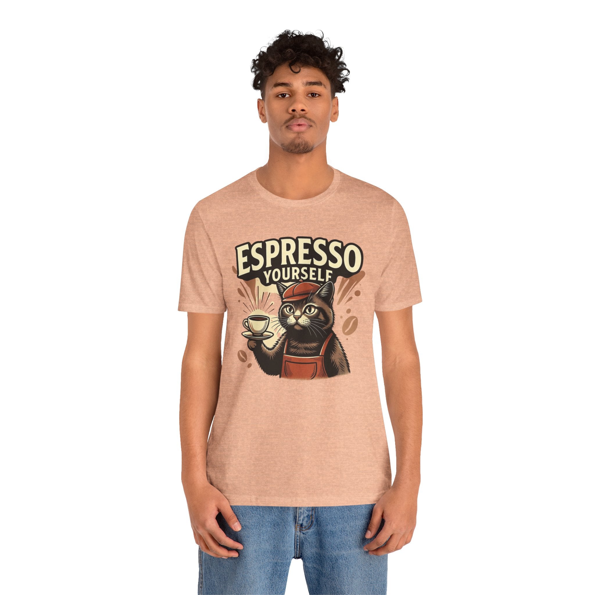 Espresso Yourself Cat T-Shirt — Funny Coffee Lover Tee