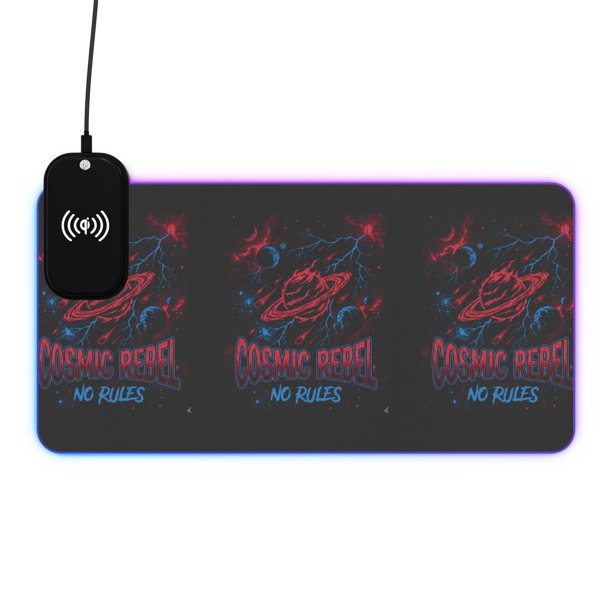 Cosmic Rebel LED Gaming Mouse Pad with Wireless Charging