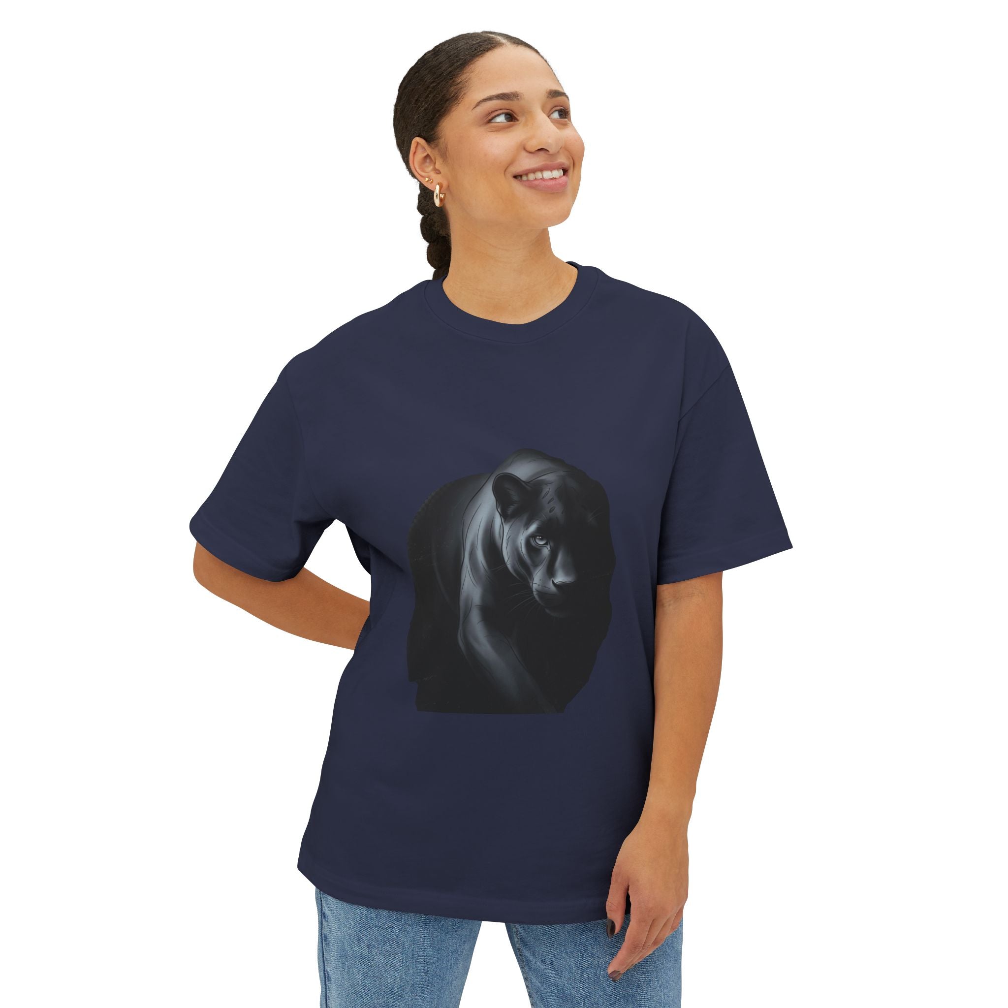 Midnight Panther Tee — Dark Minimal Graphic T-Shirt