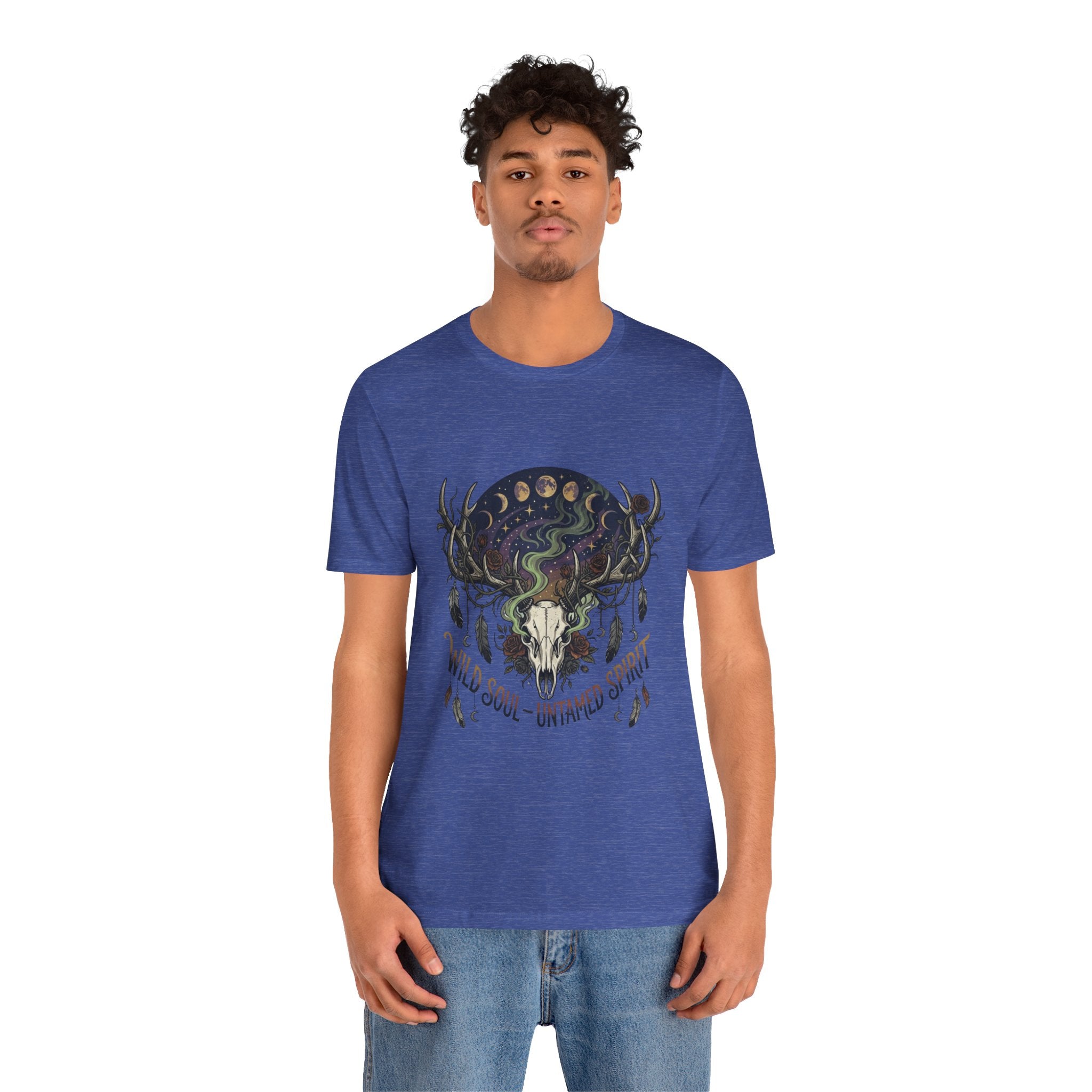 Wild Soul Tee — Boho Skull & Moon Graphic T-Shirt