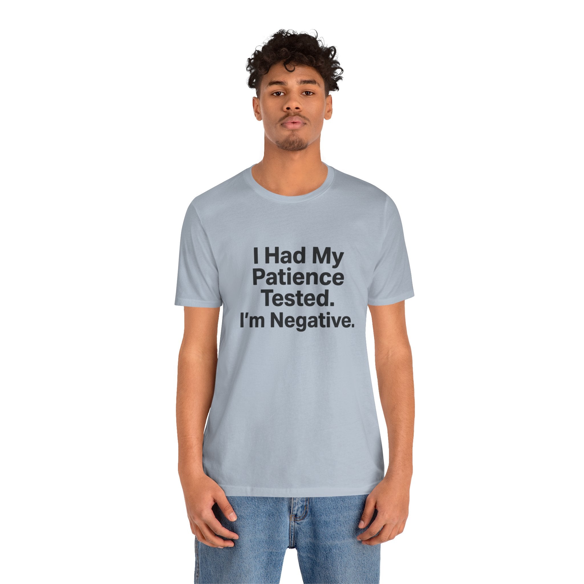 Patience Negative Graphic T-Shirt — Minimal Typographic Tee for Calm, Mindfulness & Everyday Wear