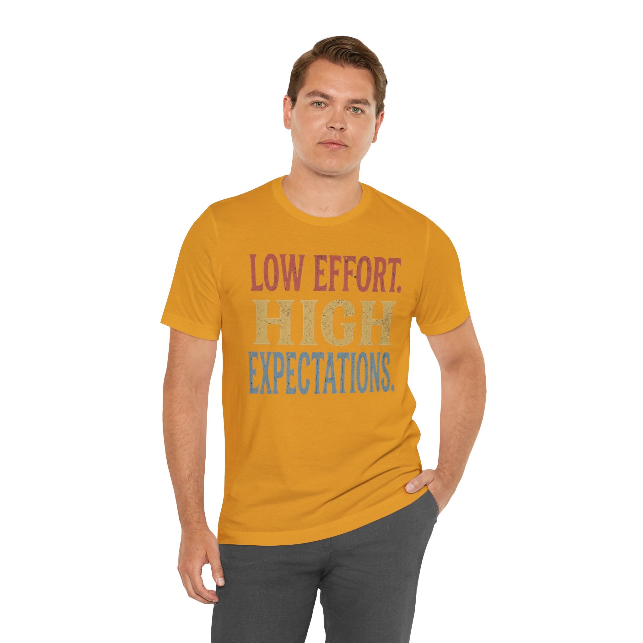 Low Effort, High Expectations Tee — Funny Sarcastic Vintage Distressed T-Shirt
