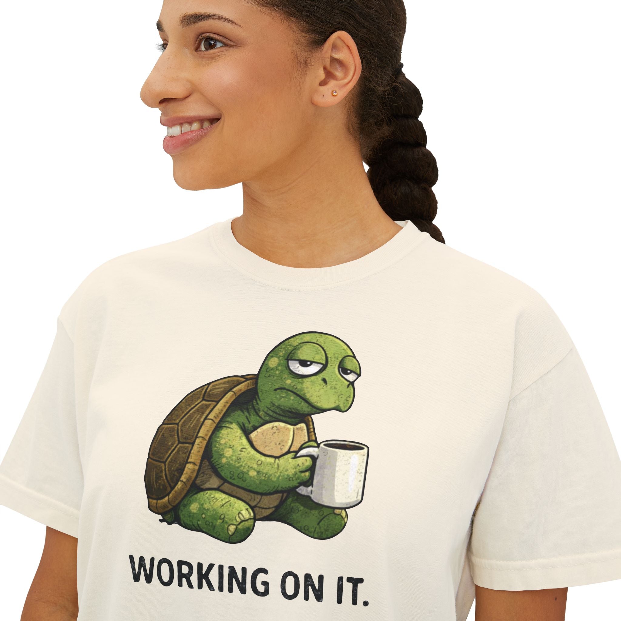 Slow But Surviving Women’s Boxy Tee | Oversized Graphic Tee