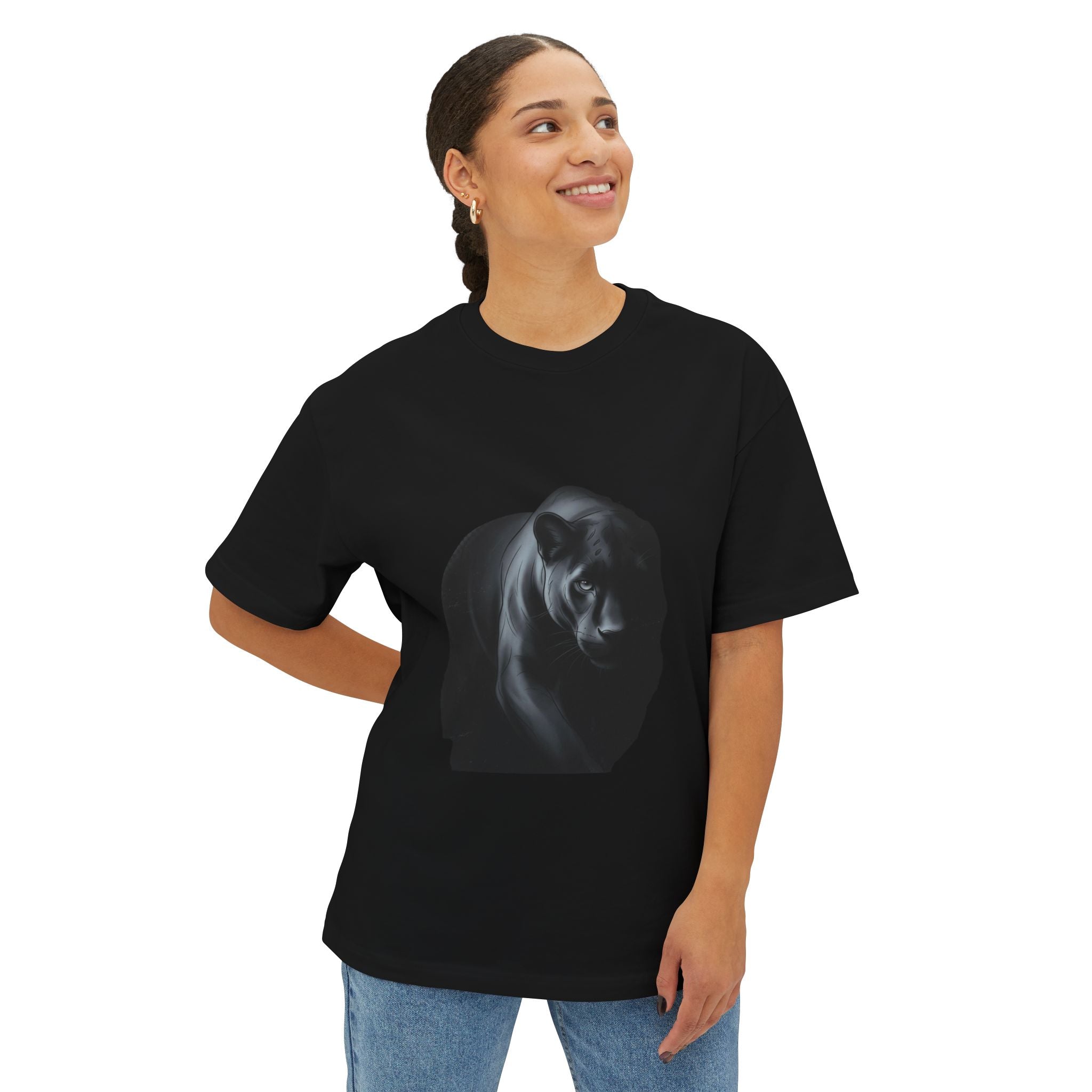 Midnight Panther Tee — Dark Minimal Graphic T-Shirt