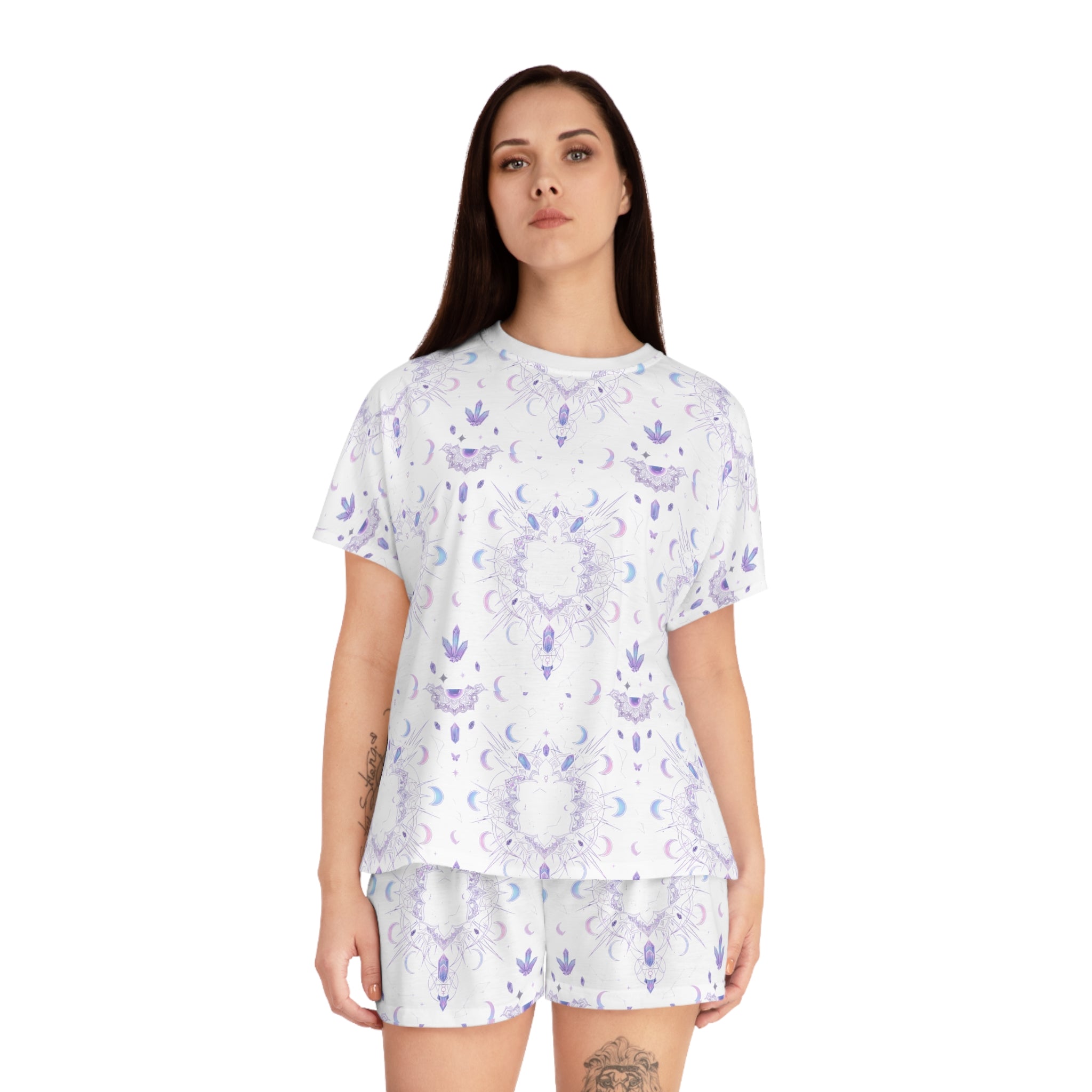 Celestial Women's Short Pajama Set — Star & Moon Sleepwear