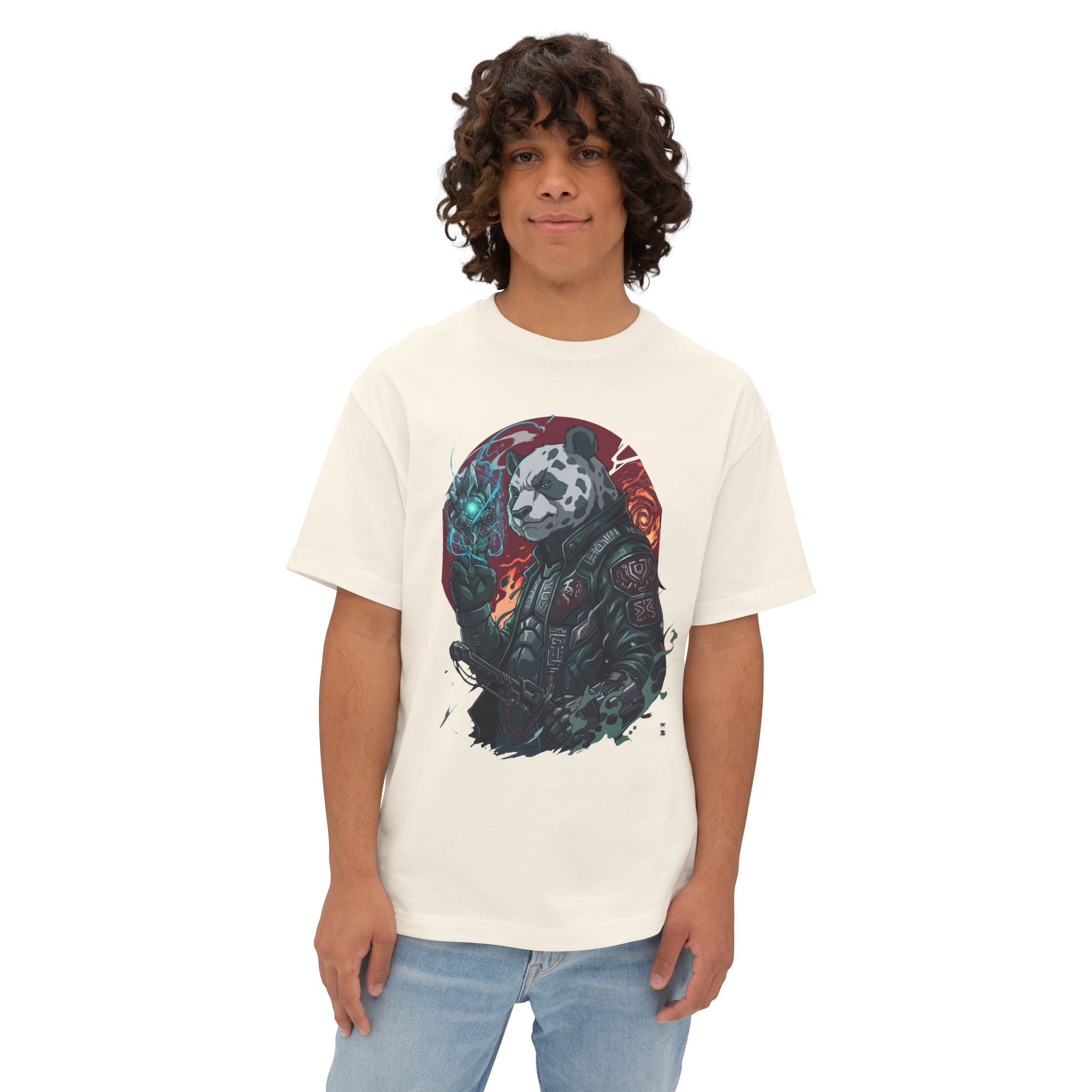 Cyber Panda Oversized Tee — Primal Circuit Collection