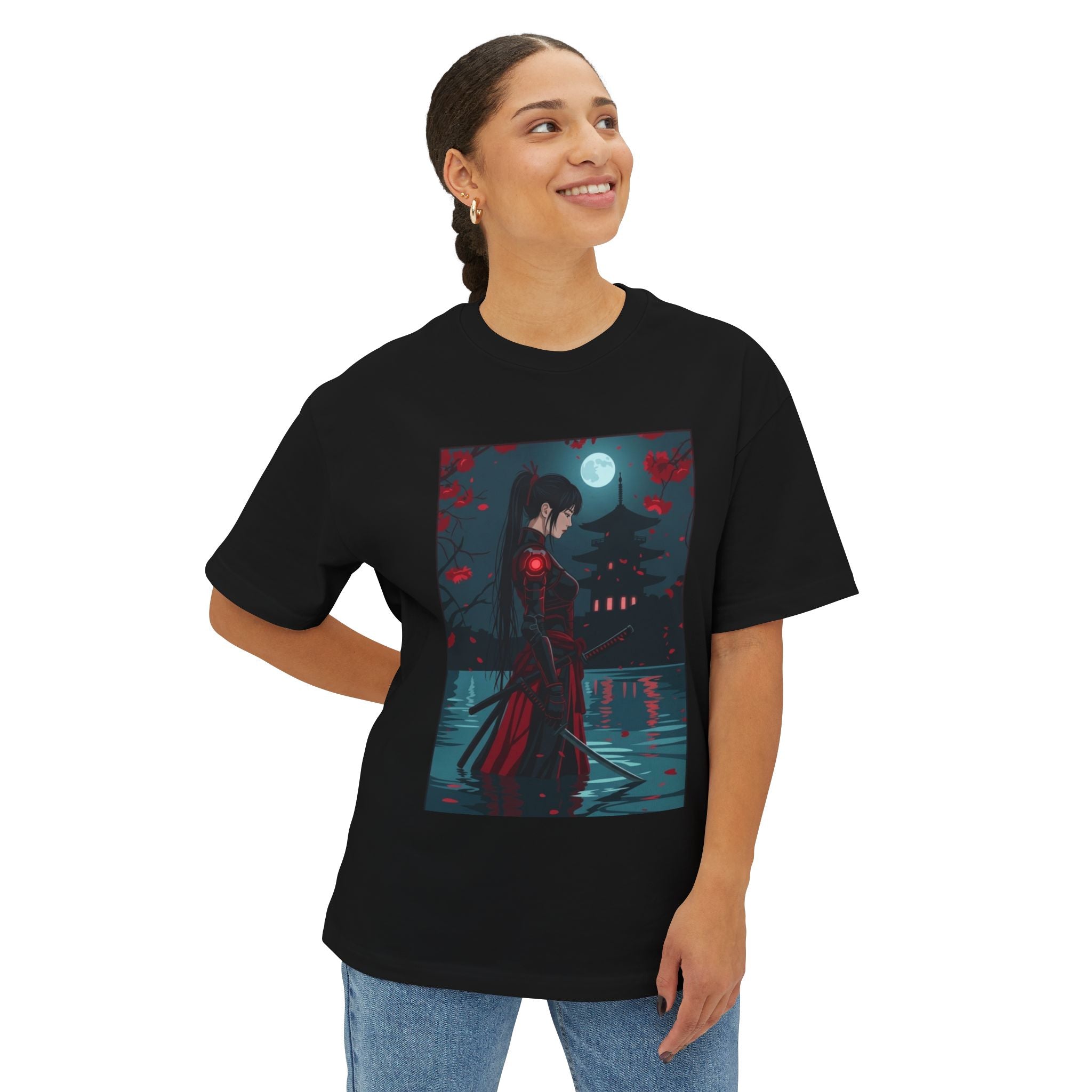 Moonlit Assassin Oversized Boxy Tee — Moonlit Assassin Graphic Tee