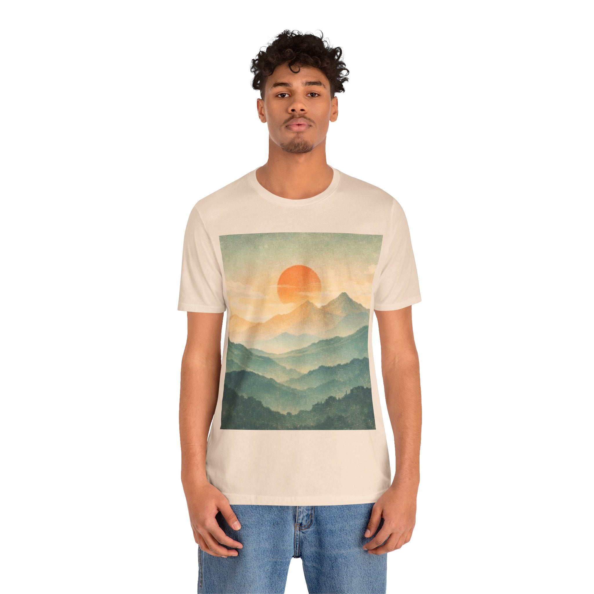 Sunset Serenity Mountain —Outdoor Graphic T-Shirt