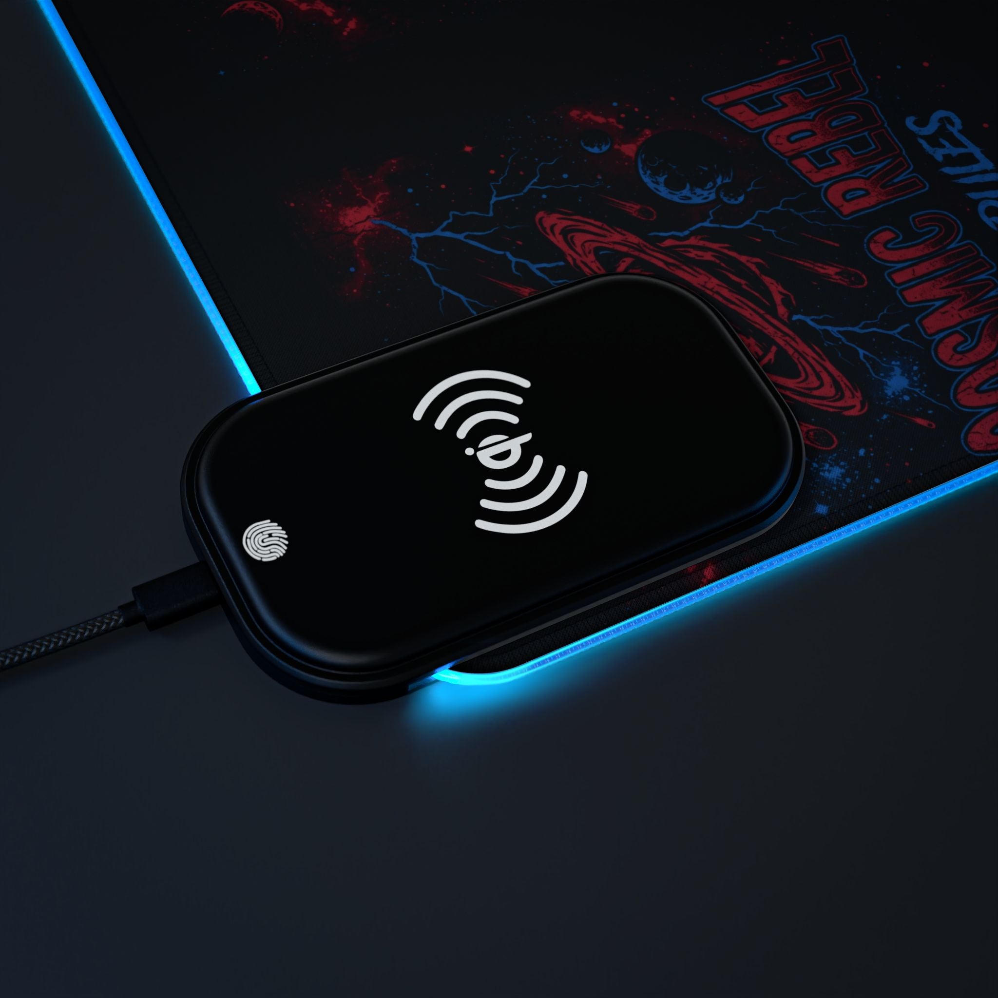 Cosmic Rebel LED Gaming Mouse Pad with Wireless Charging