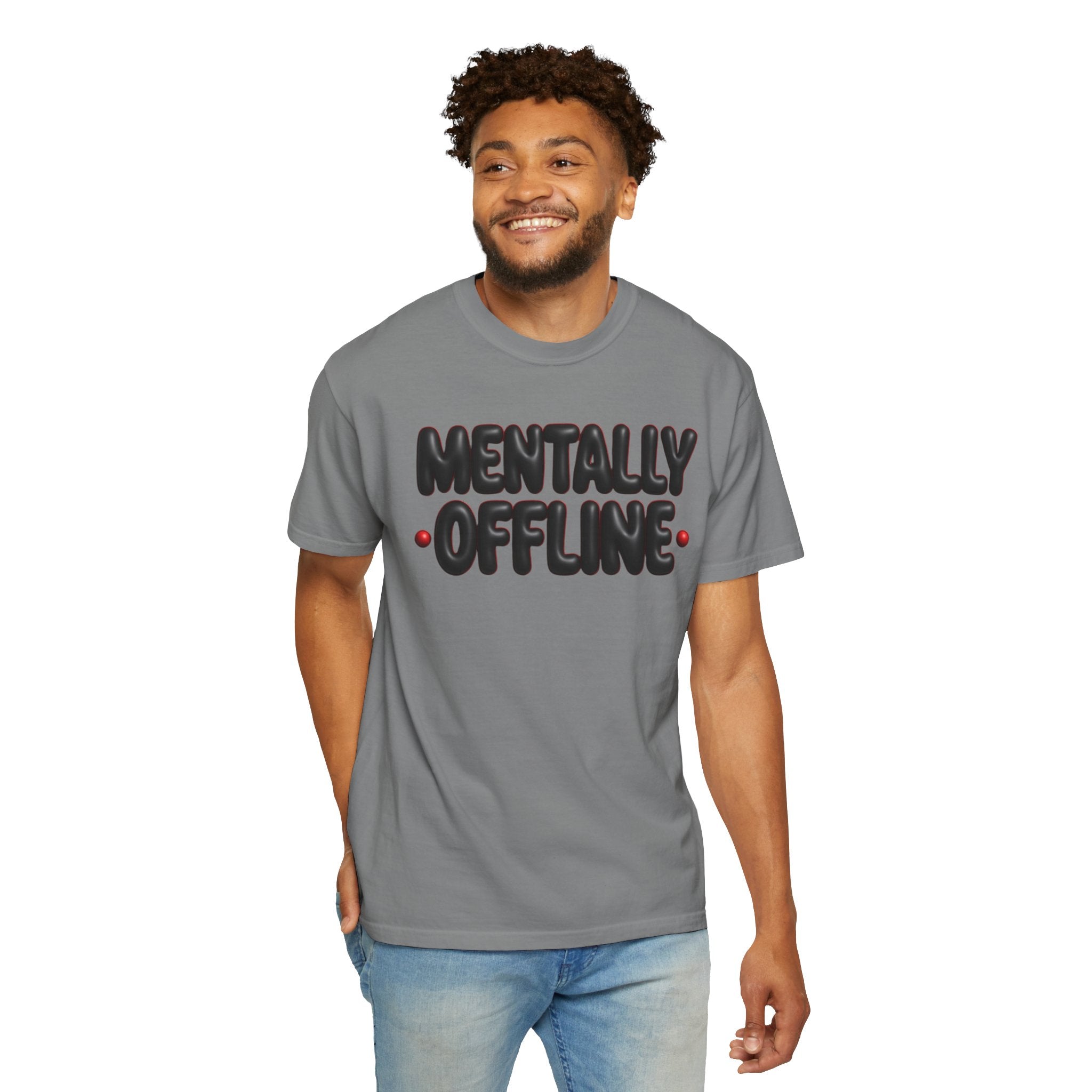 Mentally Offline Casual Statement T-Shirt